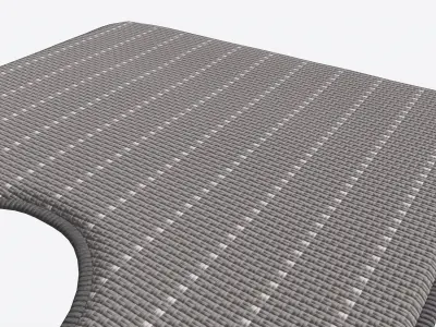 Toilet Bathroom Soft Rug 3D model