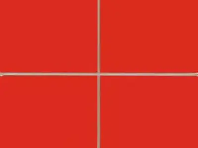 Seamless Solid Red Ceramic Tile With Grout Lines  Texture