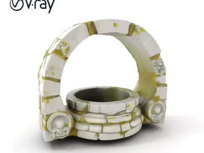 Ancient Well Structure Model Pack Low-poly 3D model