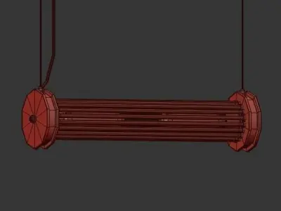 Glass TUBE Pendant Black 3D model