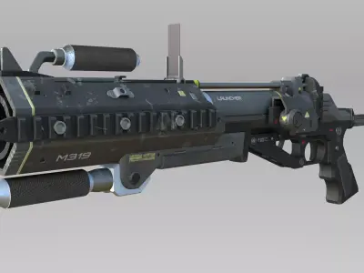 M319 Grenade Launcher Low-poly 3D model