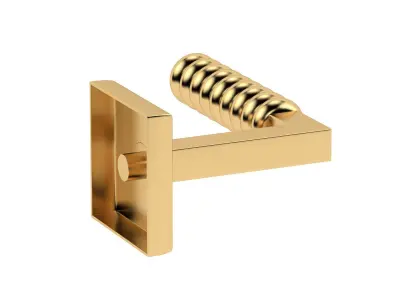 Rose Door Handle Brass 3D model