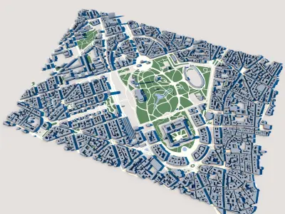 Porta Sempione Milan Italy 3D model