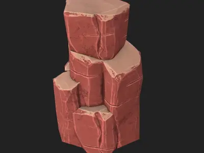 Cartoony Rock Low-poly 3D model