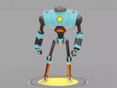Android rigged- -animated character 3D model