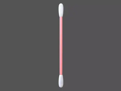Cotton Swab v1 003 Low-poly 3D model