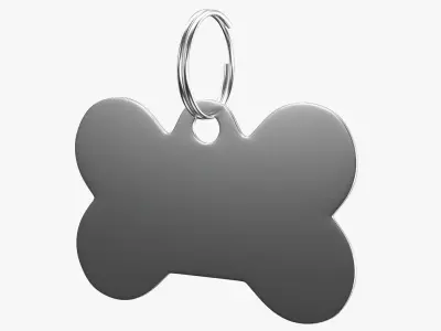 Dog Collar Tag 03 3D model