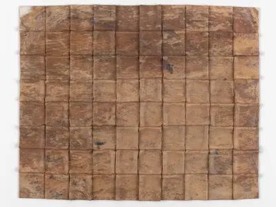 Patchwork leather rug 3D model