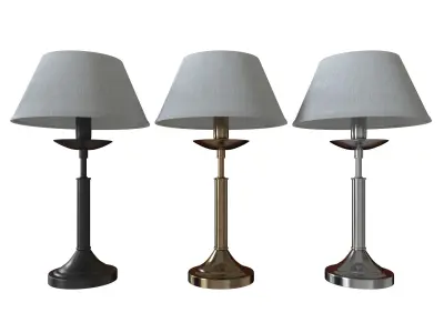 Hotel interior table lamp 01010-1 black - bronze - chrome 3D model
