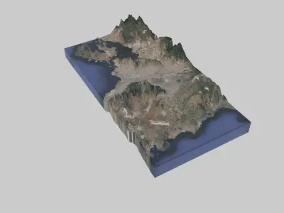 ATHENS City  Low-poly 3D model