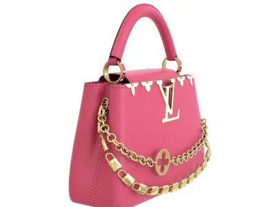 Louis Vuitton Capucines Mini Bag Pink Low-poly 3D model