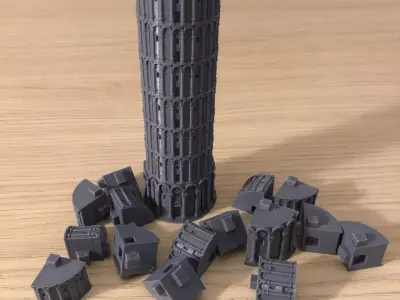 the tower of pisa 3D jigsaw puzzle 3D print model