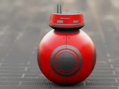 BB7 DROID   RIGGED CHARACTER 3D model