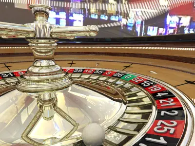 Roulette roule wheel on table 3D model