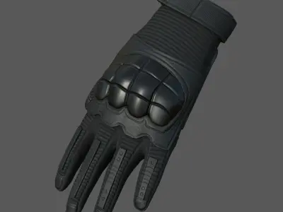 Gloves military combat soldier armor scifi  Low-poly 3D model