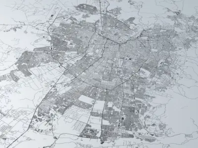Santiago Area Road Network and Streets 3D model