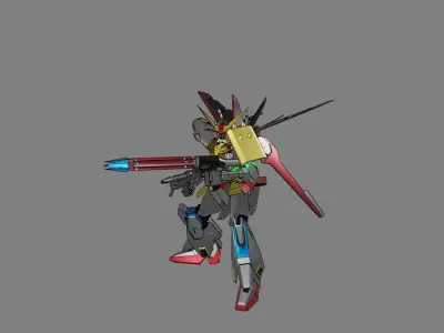 Attacker Gundam 5 3D model