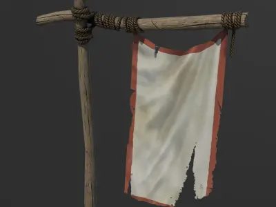 Medieval Banner  Low-poly 3D model