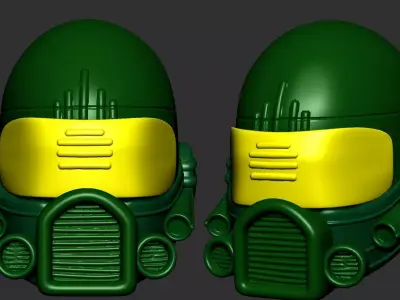 helmet high poly sculpt 3d printable ver 7 3D model 3D model