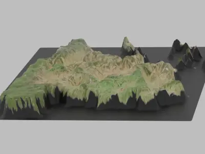 Spain Map Country Low-poly 3D model