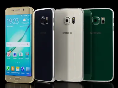 Samsung Galaxy S6 Edge Low-poly 3D model