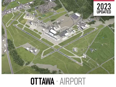 Ottawa Airport Low-poly 3D model