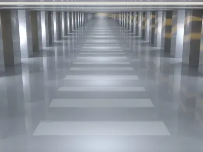 Sci Fi Tunnel Low-poly 3D model 2