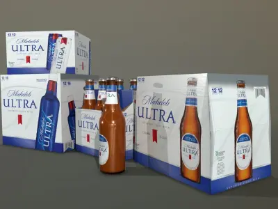 Beer Michelob Low-poly 3D model