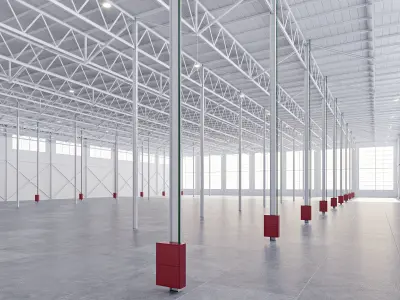 warehouse 01 low poly Low-poly 3D model