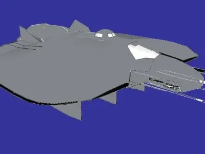 SQ Conqueror - Multirole space combat corvette class with bombs  3D print model