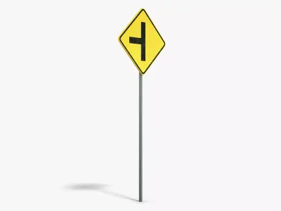Crossing Sign Low-poly 3D model