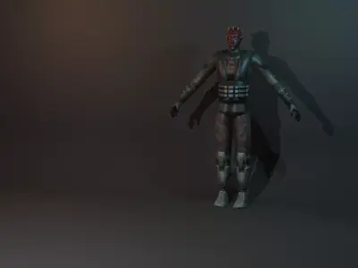 Darth Maul Clone Wars Low-poly 3D model
