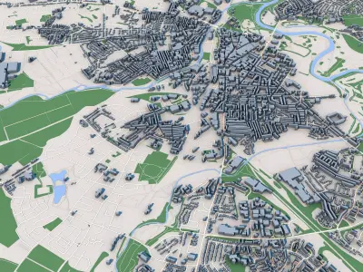 Carlisle City in England 3D model