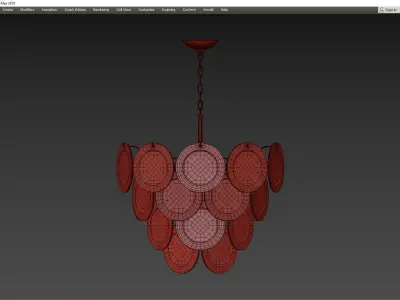 DIVA AQUA CHANDELIER Low-poly 3D model