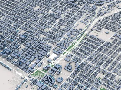 Santa Monica California 3D model