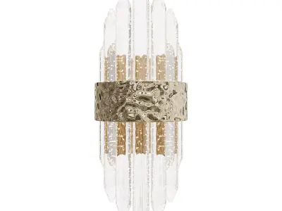 Sconce glass transparent gold 62GDW-920-500CH 3D model