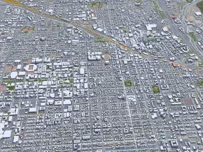 Tucson City Arizona USA Low-poly 3D model