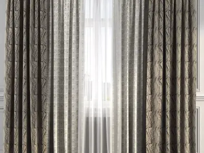 Curtain Set 222 3D model
