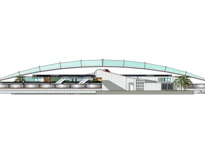 Sketchup Terminal A9 Project SKP DWG PIC 3D model