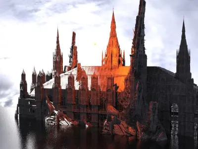 Arch Wizards Hall Mountain Depths cathedral 3D model