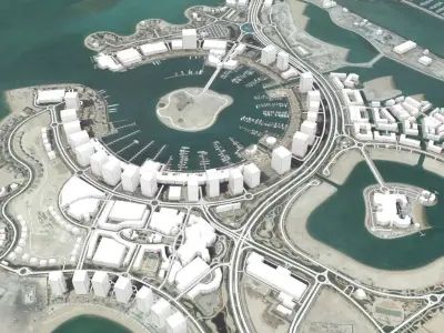 The Pearl Qatar Doha 3D model