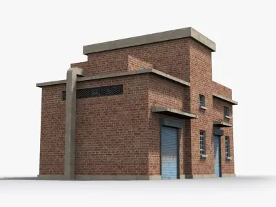 Factory xx11 Low-poly 3D model