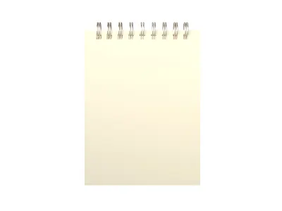 Notebook Pad With Spiral v3 001 Low-poly 3D model