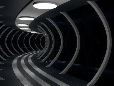 Sci Fi Tunnel 3D model 31