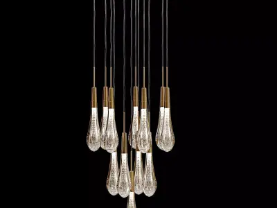 Soltaire Round Chandelier 3D model