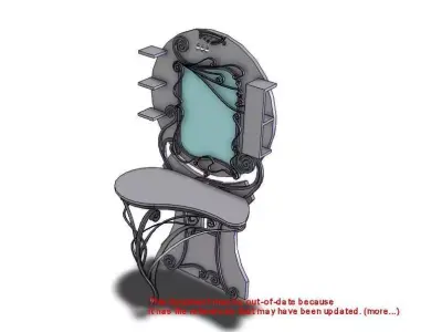 Complex mirror with table 3D model