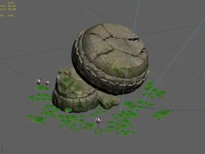 Kasyapa Buddha - Lotus Block 03 3D model