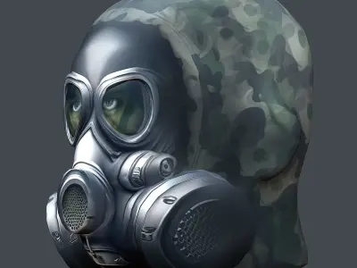 Helmet 3d model military combat Military scifi Low-poly 3D model get