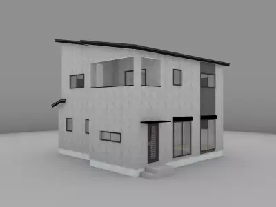 House model for background 38 Low-poly 3D model