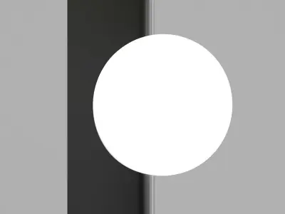 Minimalist wall light Low-poly 3D model